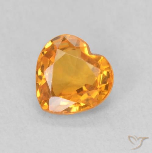 0.44ct Natürlicher Golden Saphir, Herz, VS