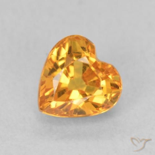 0.61ct Natürlicher Golden Saphir, Herz, VS