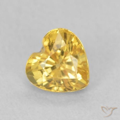 0.52ct Natürlicher Mittelgold Saphir, Herz, VS