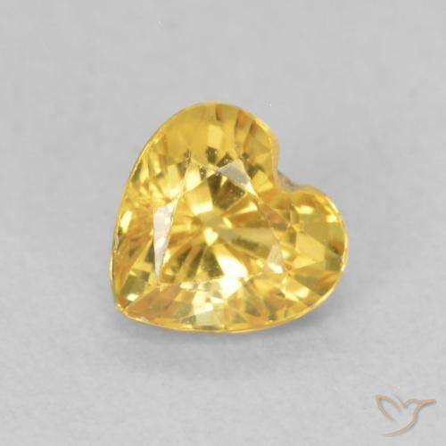 9,17 ctw natürlicher Mittelgold Saphir, Herz, VS