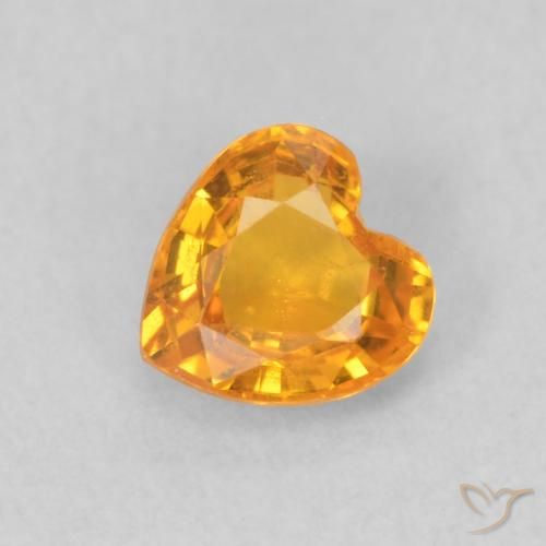 0.42ct Natürlicher Golden Saphir, Herz, VS