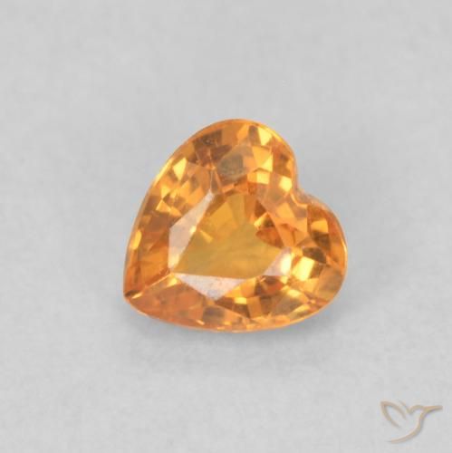 9,17 ctw natürlicher Mittelorange Saphir, Herz, VS