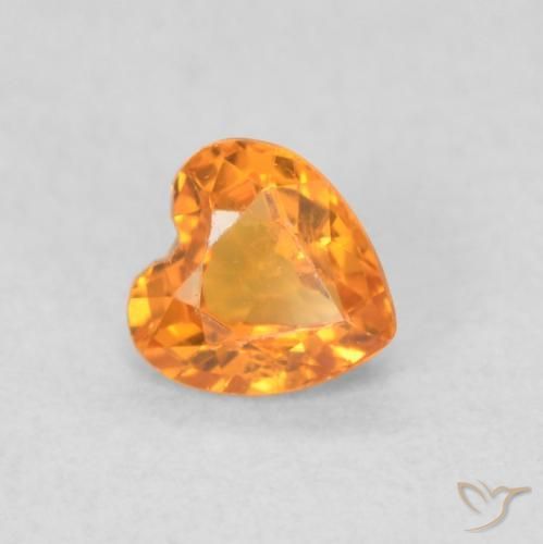 9,17 ctw natürlicher Aprikose Orange Saphir, Herz, VS