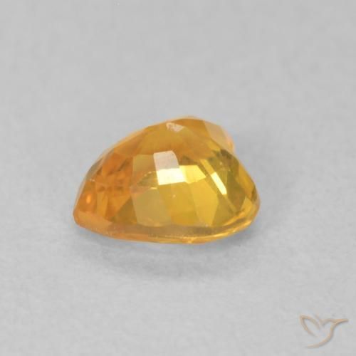 9,17 ctw natürlicher Tiefes Goldorange Saphir, Herz, VVS-VS