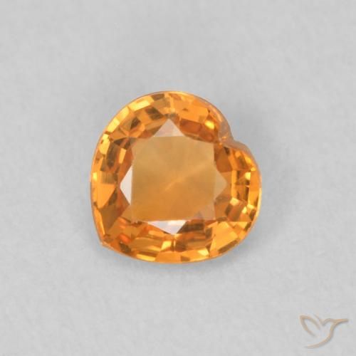 0.36ct Natürlicher orange-braun Saphir, Herz, VVS-VS