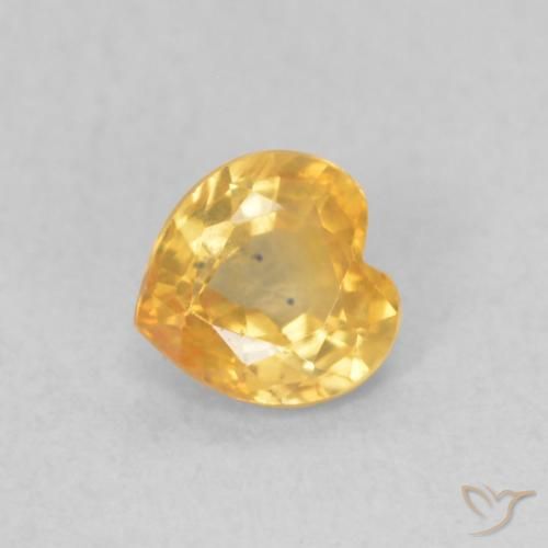 9,17 ctw natürlicher Helles Gold Saphir, Herz, VS