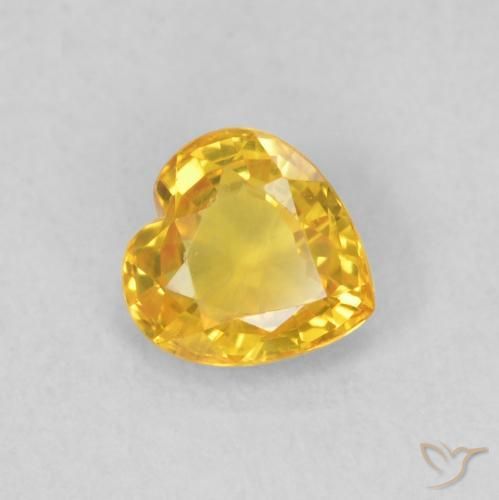 9,17 ctw natürlicher Golden Saphir, Herz, VS
