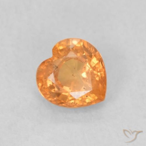 9,17 ctw natürlicher hellorange Saphir, Herz, VS