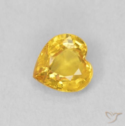 0.41ct Natürlicher Golden Saphir, Herz, VS