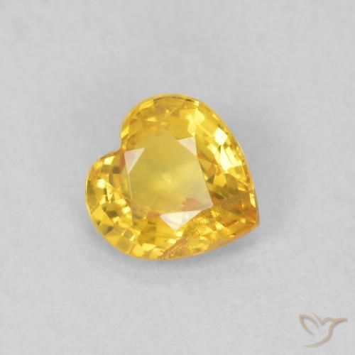 9,17 ctw natürlicher Golden Saphir, Herz, VS
