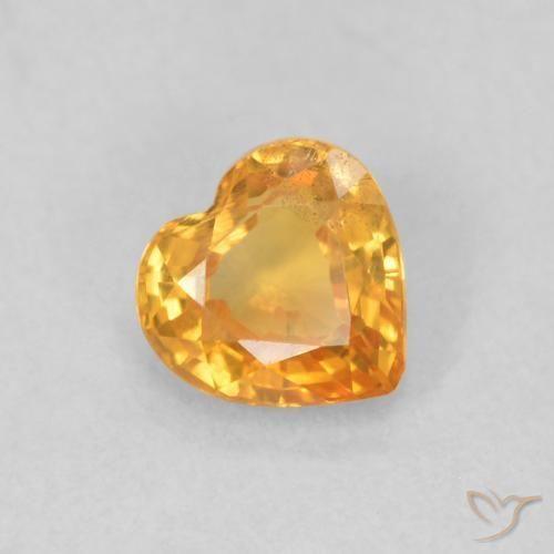 9,17 ctw natürlicher Orange-Gold Saphir, Herz, VS