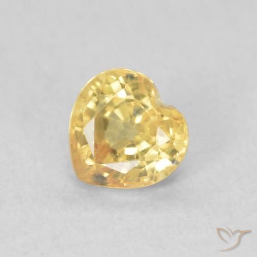 0.54ct Natürlicher gold-orange Saphir, Herz, VVS-VS