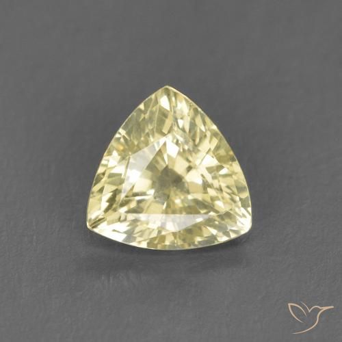 0.66ct Natürlicher Helles Laguna-Gelb Saphir, Trillion, VVS-VS