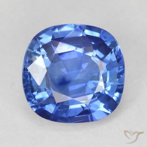 3.23ct Natürlicher Mittleres Dunkelblau Saphir, Kissen, VVS-VS