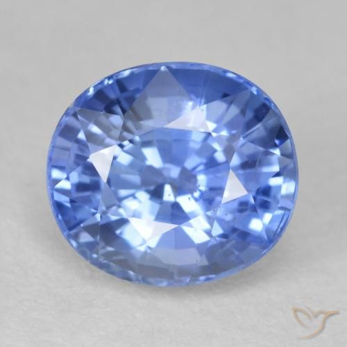 2.95ct Natürlicher Mittleres Marineblau Saphir, Oval, VS