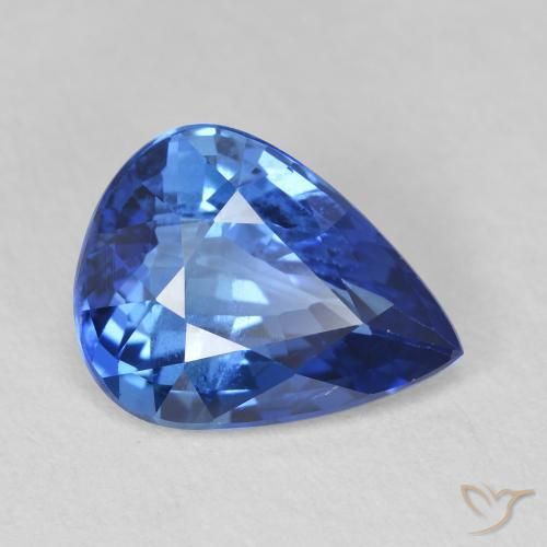 3.55ct Natürlicher Mittleres Dunkelblau Saphir, Birnenform, VVS-VS