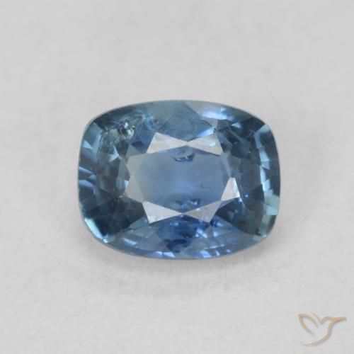 0.59ct Natürlicher tiefblau Saphir, Kissen, VS