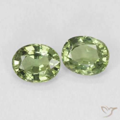 0.83 ct natürliche Warmes Grün Saphir-Edelsteine, Oval, VVS-VS