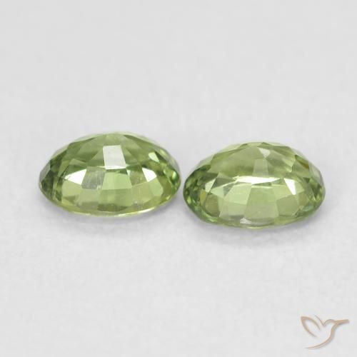 0.83 ct natürliche Warmes Grün Saphir-Edelsteine, Oval, VVS-VS