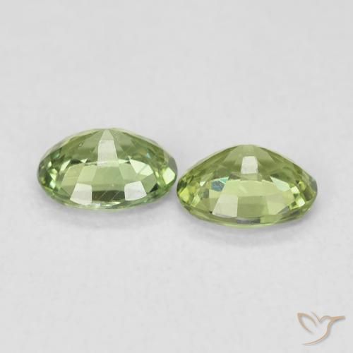 0.74 ct natürliche Mittelgrün Saphir-Edelsteine, Oval, VVS-VS