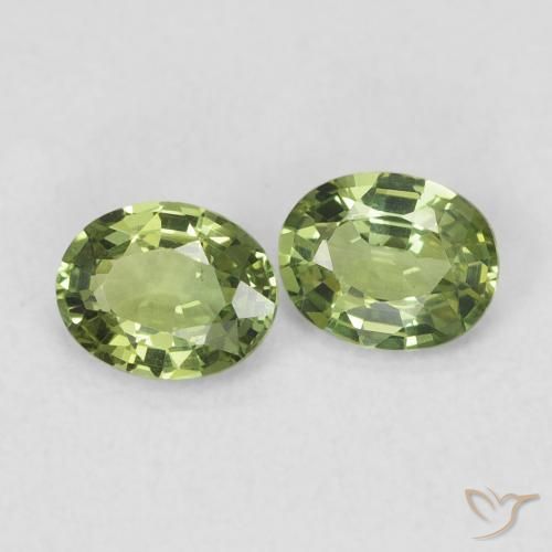 0.70 ct natürliche Warmes Grün Saphir-Edelsteine, Oval, VVS-VS