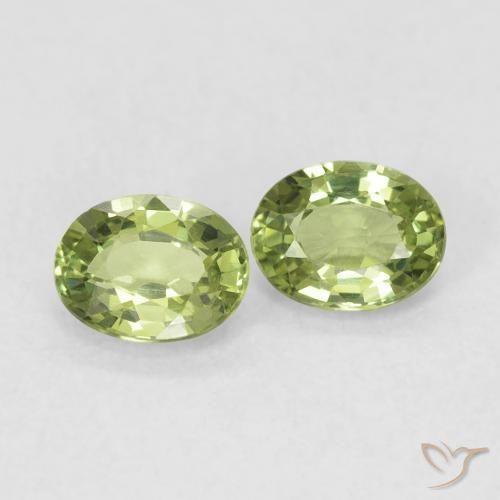 0.71 ct natürliche Helles Waldgrün Saphir-Edelsteine, Oval, VVS-VS