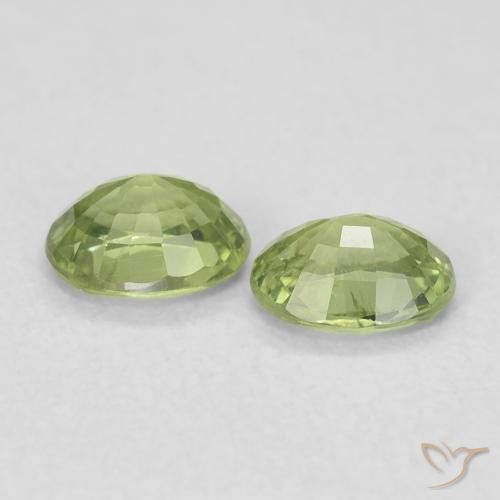 0.85 ct natürliche Mittelgrün Saphir-Edelsteine, Oval, VS