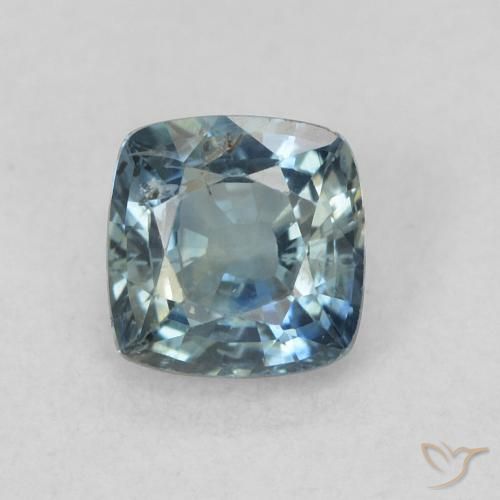 0.74ct Natürlicher Blaugrün Saphir, Kissen, VS