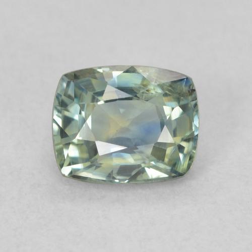 0.69ct Natürlicher Blaugrün Saphir, Kissen, VS