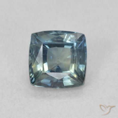 0.64ct Natürlicher Blaugrün Saphir, Kissen, VS