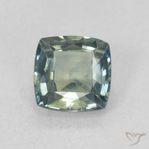 0.73ct Natürlicher Blaugrün Saphir, Kissen, VS