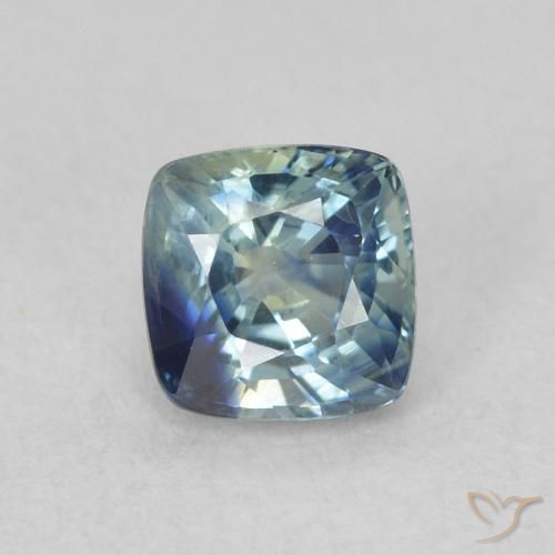 0.71ct Natürlicher Blaugrün Saphir, Kissen, VS