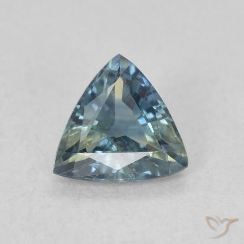 0.51ct Natürlicher Blaugrün Saphir, Trillion, VS