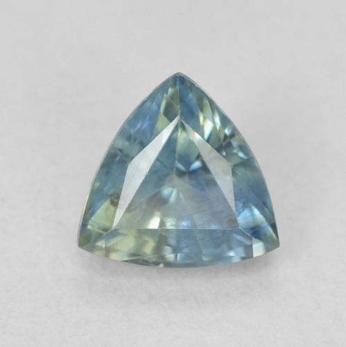 0.76ct Natürlicher Blaugrün Saphir, Trillion, VS