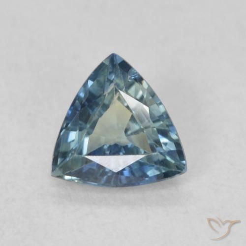 0.50ct Natürlicher Blaugrün Saphir, Trillion, VS