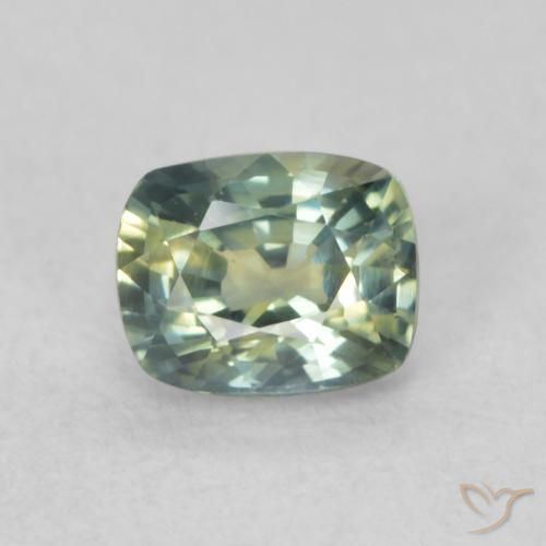 0.64ct Natürlicher Blau-grün Saphir, Kissen, VS