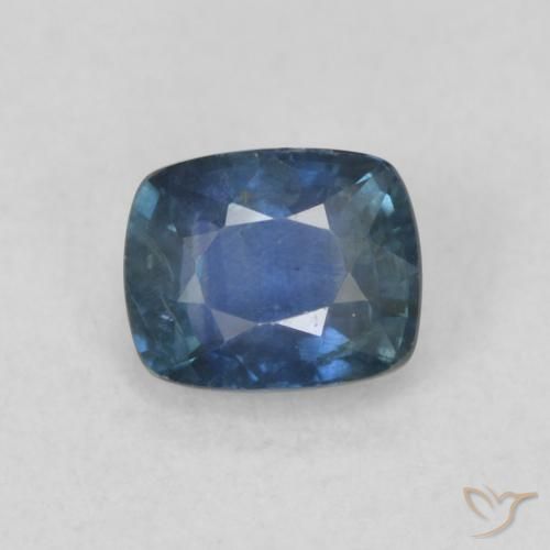 0.60ct Natürlicher Navy blau Saphir, Kissen, VS