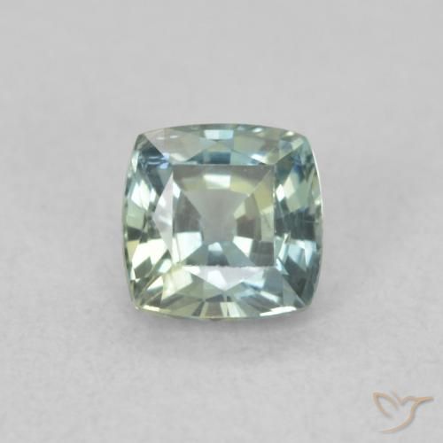 0.57ct Natürlicher Blaugrün Saphir, Kissen, VS