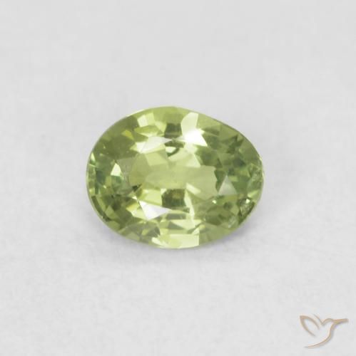 0.32ct Natürlicher Leichtes lebendiges Grün Saphir, Oval, VVS-VS