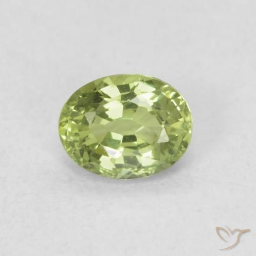 0.44ct Natürlicher Leichtes lebendiges Grün Saphir, Oval, VVS-VS