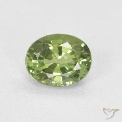 0.52ct Natürlicher Mittelgrün Saphir, Oval, VVS-VS