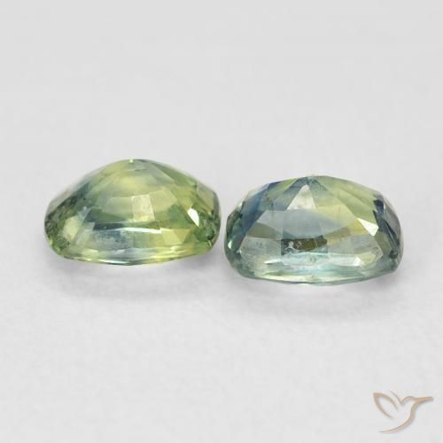 1.20 ct natürliche Helles Salbeigrün Saphir-Edelsteine, Kissen, VS