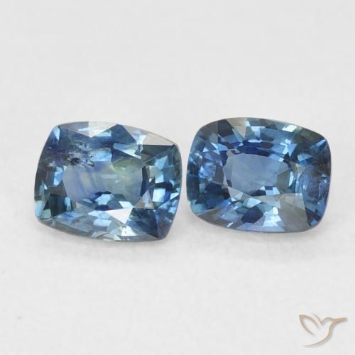 1.15 ct natürliche Blaugrün Saphir-Edelsteine, Kissen, VS