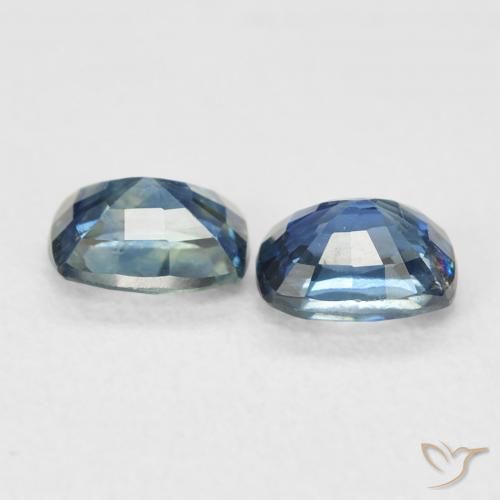 1.15 ct natürliche Blaugrün Saphir-Edelsteine, Kissen, VS