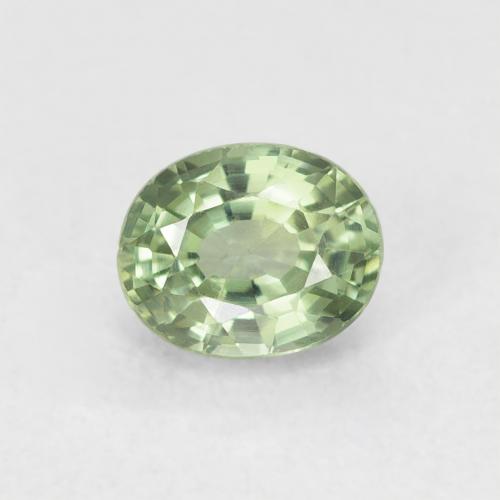 0.65ct Natürlicher Sehr helles Grün Saphir, Oval, VVS-VS