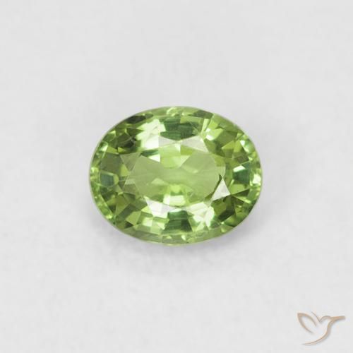 0.41ct Natürlicher Waldgrün Saphir, Oval, VVS-VS