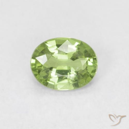 0.44ct Natürlicher Birnengrün Saphir, Oval, VVS-VS