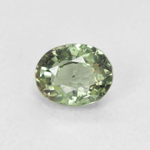 0.56ct Natürlicher hellgrün Saphir, Oval, VVS-VS