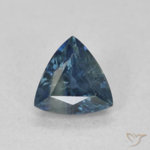 0.55ct Natürlicher Blaugrün Saphir, Trillion, VS