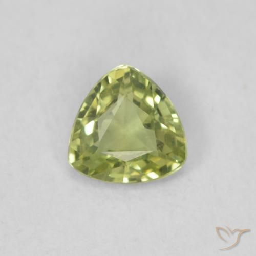 0.30ct Natürlicher Zitronengelb Saphir, Trillion, VVS